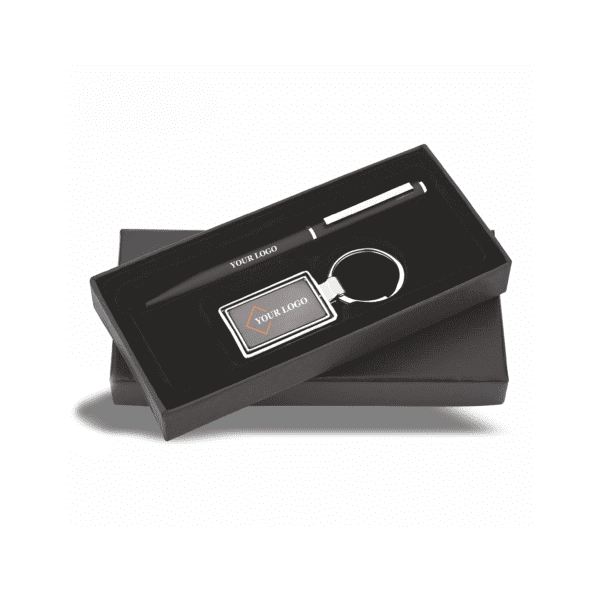 Matte Black Pen & Keychain Combo