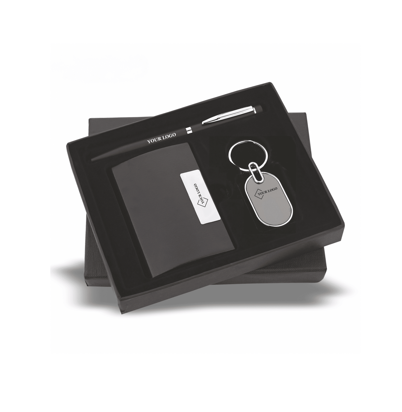 Trio Executive Gift Set – Pen, Keychain & Card Holder