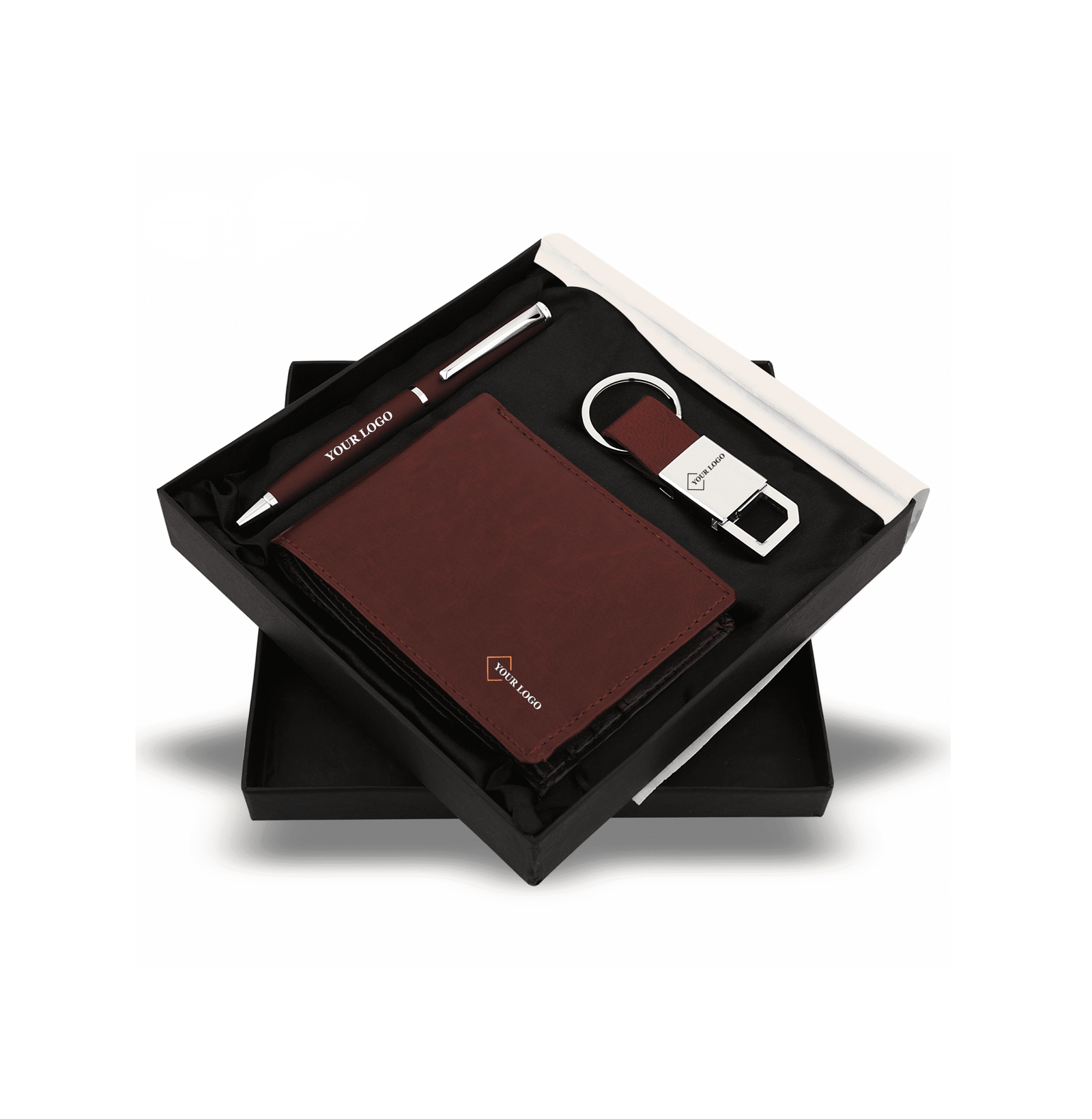 Premium Leather-Tone 3-in-1 Gift Box