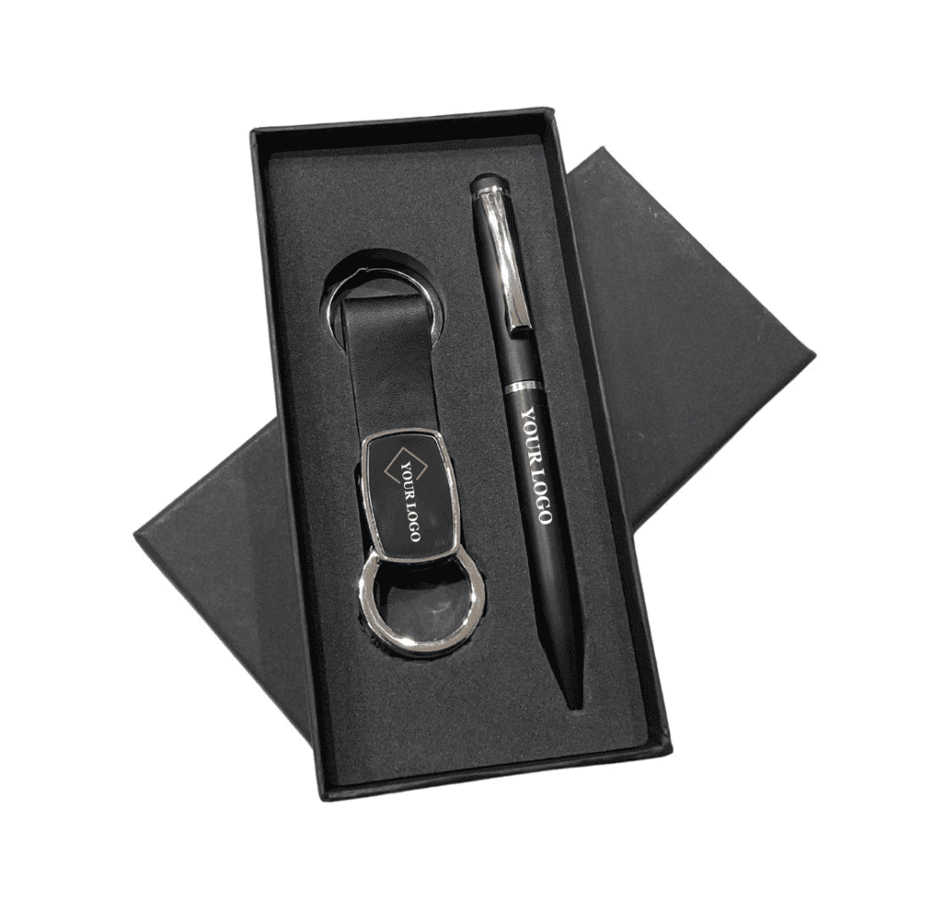 Essentials Keychain Essential Office Gifting Combo – Pen & Keychain Set – brandingwrap.com