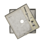 Professional Notebook, Pen & Keychain Combo Grey