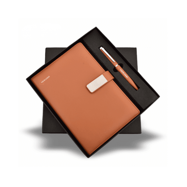 Premium 2-in-1 Gift Set with Diary and Pen – Magnetic Lock Edition