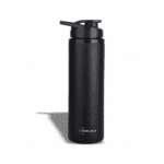 Matte Sports Bottle with Flip-Top Lid Black