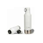 White Stainless Steel Flask with Metal Base