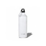 Aluminum Sports Bottle with Carabiner White