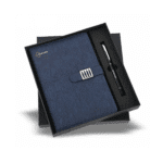 Executive Gift Box – Notebook & Pen with Metallic Detailing