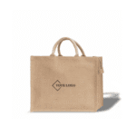 Large Jute Bag with Zipper Closure