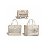 Mini Jute Bag with Clear Window