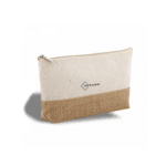 Eco-Friendly Jute Canvas Zipper Pouch