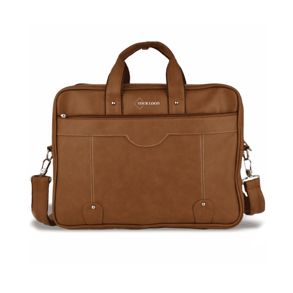 Premium Brown Leatherette Office Bag