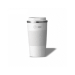 Matte Travel Mug with Grip Sleeve White