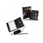 Premium Diary Power Bank – 10,000mAh with Wireless Charging Black