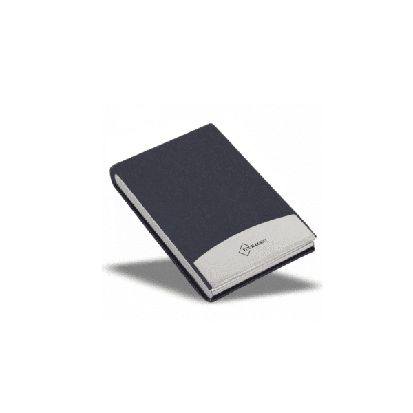 Premium Vertical Black Card Holder with Stainless Flap