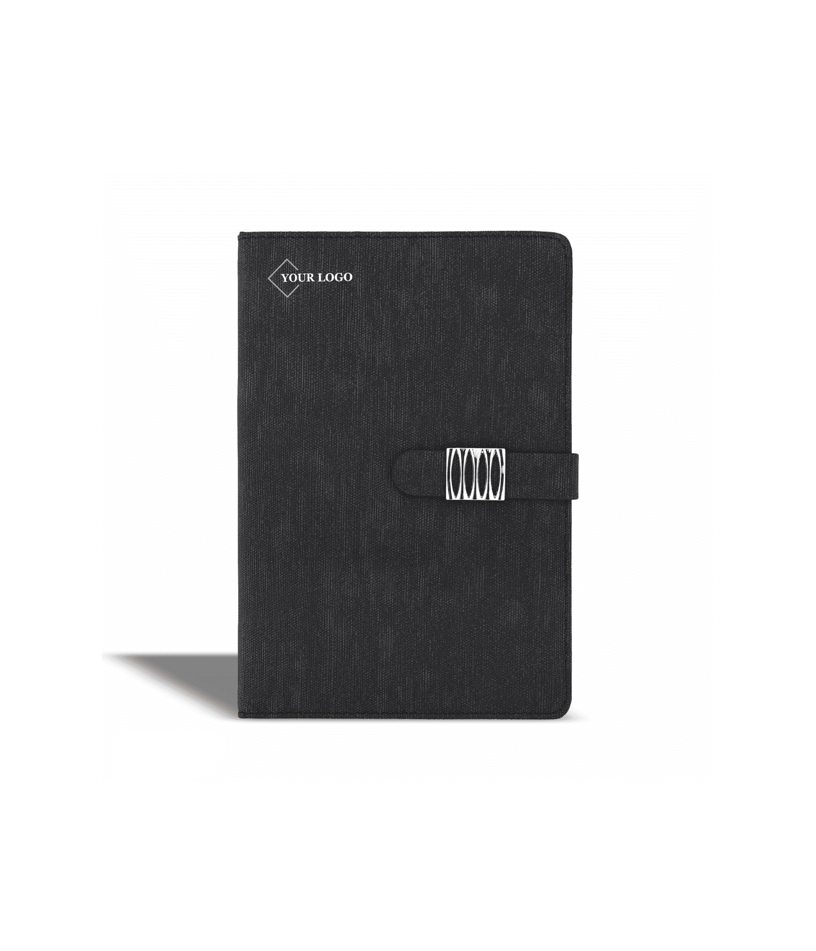 Textured Notebook with Metal Accent