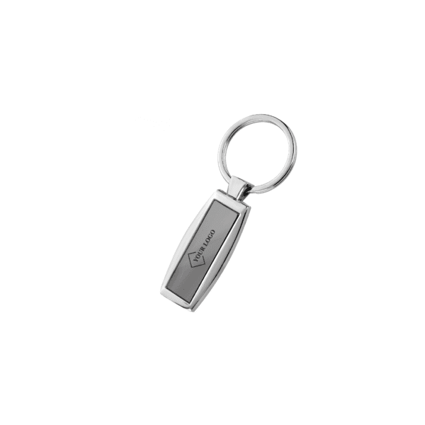 Glossy Gunmetal Keychain