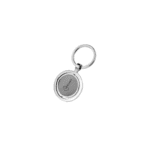 Rotating Round Metal Keychain