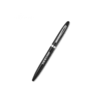 Glossy Black Pen with Silver Trim