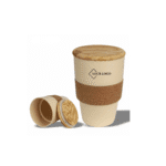 Eco-Friendly Bamboo Lid Mug with Cork Grip