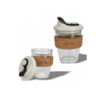 Eco Glass Mug with Cork Sleeve and Lid
