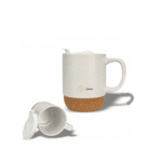 Ceramic Mug with Cork Base and Lid