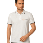 Carbon Mi Premium Tipping Polo T-Shirt (Contrast Collar Edition) White