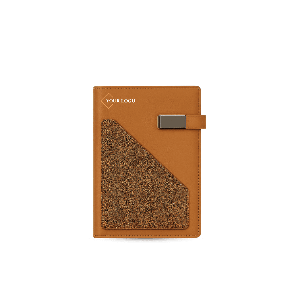 Untitled design (83) Textured Patch Premium Diary – Metal Magnetic Closure - Image 1